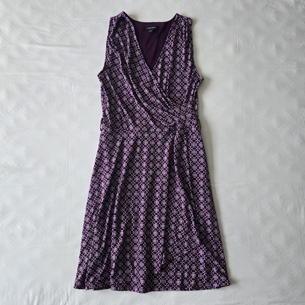 41 Hawthorn Purple Geometric Midi Dress